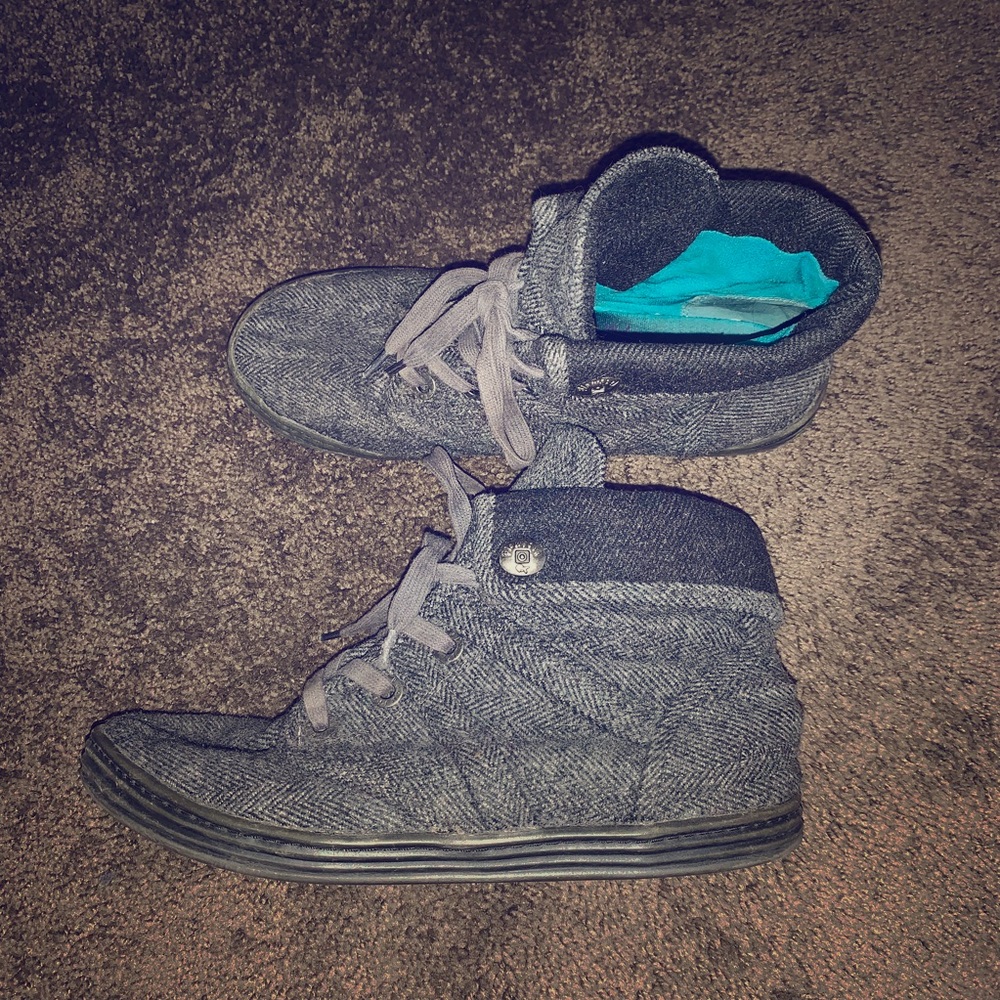 Tweed ankle boots